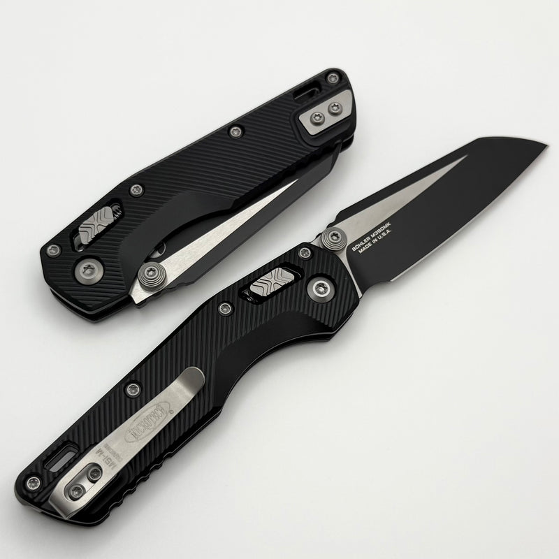 Mortiis ブラックメタル　BLACKL Microtech MSI RAM LOK Mini Black Fluted Aluminum Handles w/ Black M390