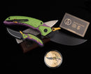 Maxace Dragon Knight Green/Purple Cerakote Handle w/ DLC M398 AM08-1-B