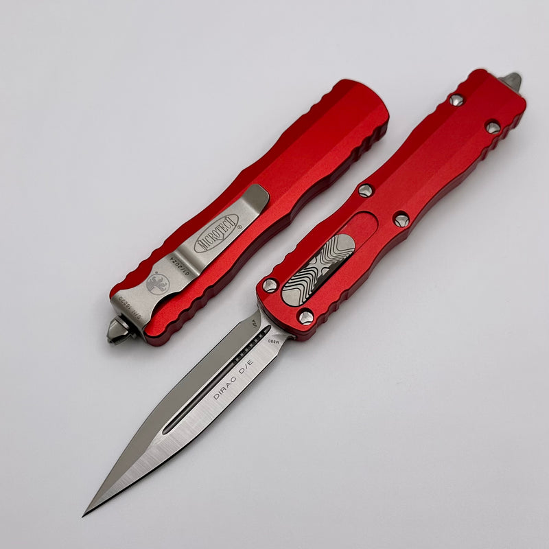 Microtech Dirac Double Edge Satin Standard & Red 225-4RD