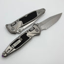 Marfione Select Microtech Socom Ram-Lok Titanium Textured Inlaid Handles w/ Purple Accents & Spear Point Stonewash Serrated M390MK 160RL-11SMS4