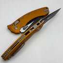 Microtech Amphibian RAM LOK Orange Tangerine Fluted Aluminum & Black M390MK 137RL-1FLOT