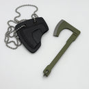RMJ Tactical Stonewash Mortifier Tomahawk Pendant w/ Crocodile Green Cerakote