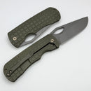 McNees Dixon w/ Frag Green/Bronze Titanium Handles w/ Satin Bronze Hardware & MagnaCut
