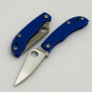 Spyderco Honeybee Blue G-10 Handles w/ 12c27 C137GBLP