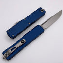 Microtech Ultratech Gen IV S/E Stonewash Standard w/ Navy Blue Handle 11214-10NA