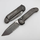 Microtech Knives LUDT Gen III Partial Serrated Apocalyptic Tanto & Titanium Slab Side Handles 1136-11APMS1