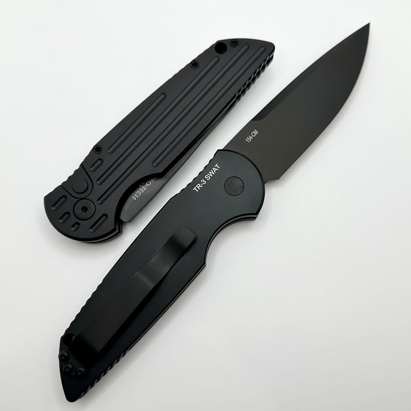 Pro-Tech TR-3 Black Handle/Hardware & Black 154-CM Blade TR-3 SWAT