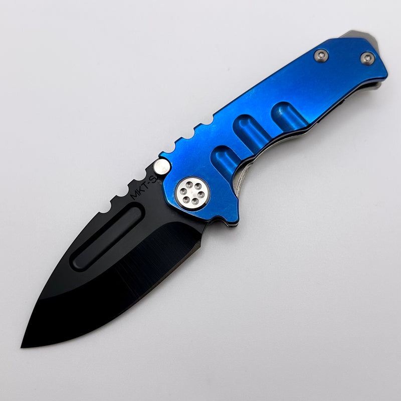 Medford Micro Praetorian T w/ PVD S35 Drop Point & Blue/Tumbled Handles