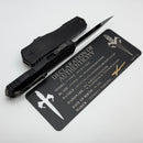 Marfione Custom Knives Cypher II Black Hefted Aluminum Handle w/ DLC Diamondwash D/E & Flamed Accent