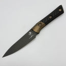 Microtech Paring Knife Carbon Fiber/Bronze Titanium Bolster Handle w/ DLC M390MK 3500B-1DLCCFS