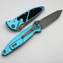 Microtech Socom Elite Manual Tanto Apocalyptic Partial Serrated & Turquoise Handles 161-11APTQ