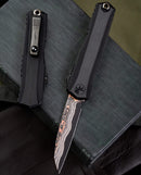 Microtech Marfione Select Cypher II Black w/ Tritium Inlaid Button & S/E Baker Forge Copper-Mai 1241-16MS2
