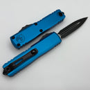 Microtech UTX-85 Gen III w/ Blue Handle & Full Serrated Black D/E M390MK 1232-3BL