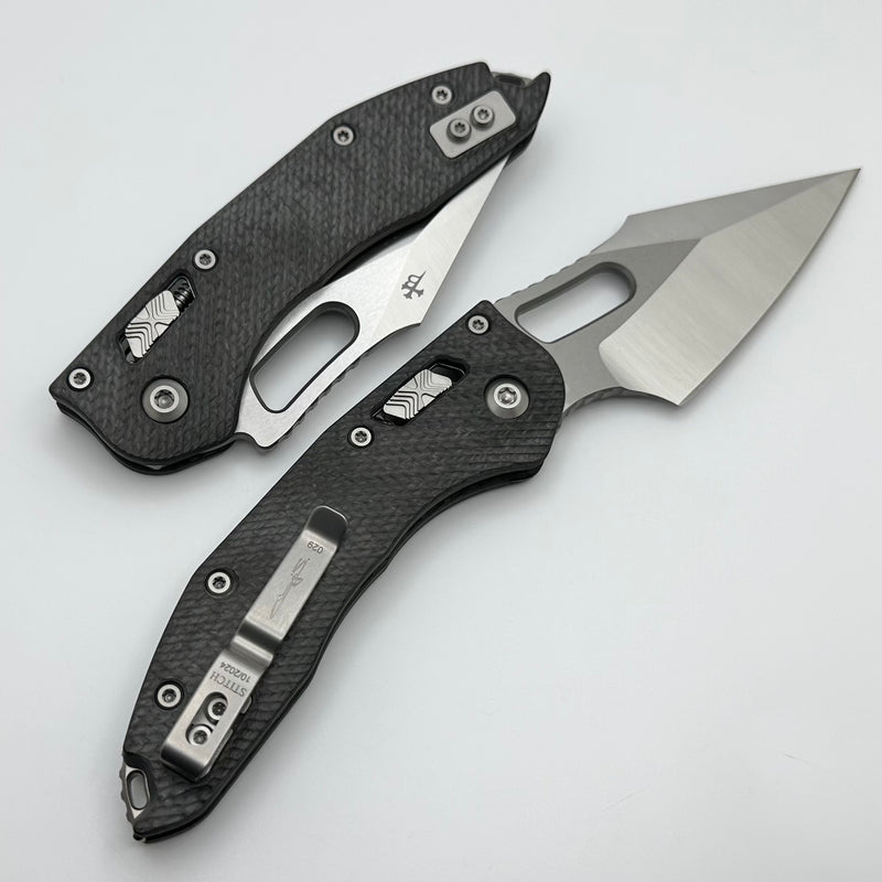 Microtech Knives Manual Stitch RAM LOK Fluted Carbon Fiber & Satin M390MK Signature Series 169RL-4FLCFS