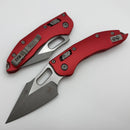 Microtech Knives Manual Stitch RAM LOK Fluted Red Aluminum Apocalyptic Standard & M390MK 169RL-10APFLRD