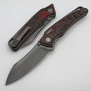 Hawk Designs Talon w/ Lava Flow Fat Carbon Overlay Handles ZirBlast/Tumbled & M390
