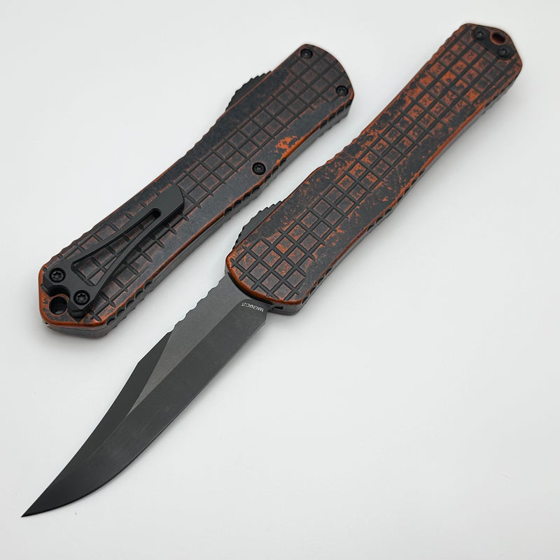 Heretic Knives Manticore X Breakthrough Orange Grenade Frag Handle & DLC Bowie MagnaCut H030BF-6A-BRKORG