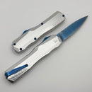 Kershaw Livewire Raw Aluminum Handles & Blue Magnacut Spearpoint 9000RAWBLU