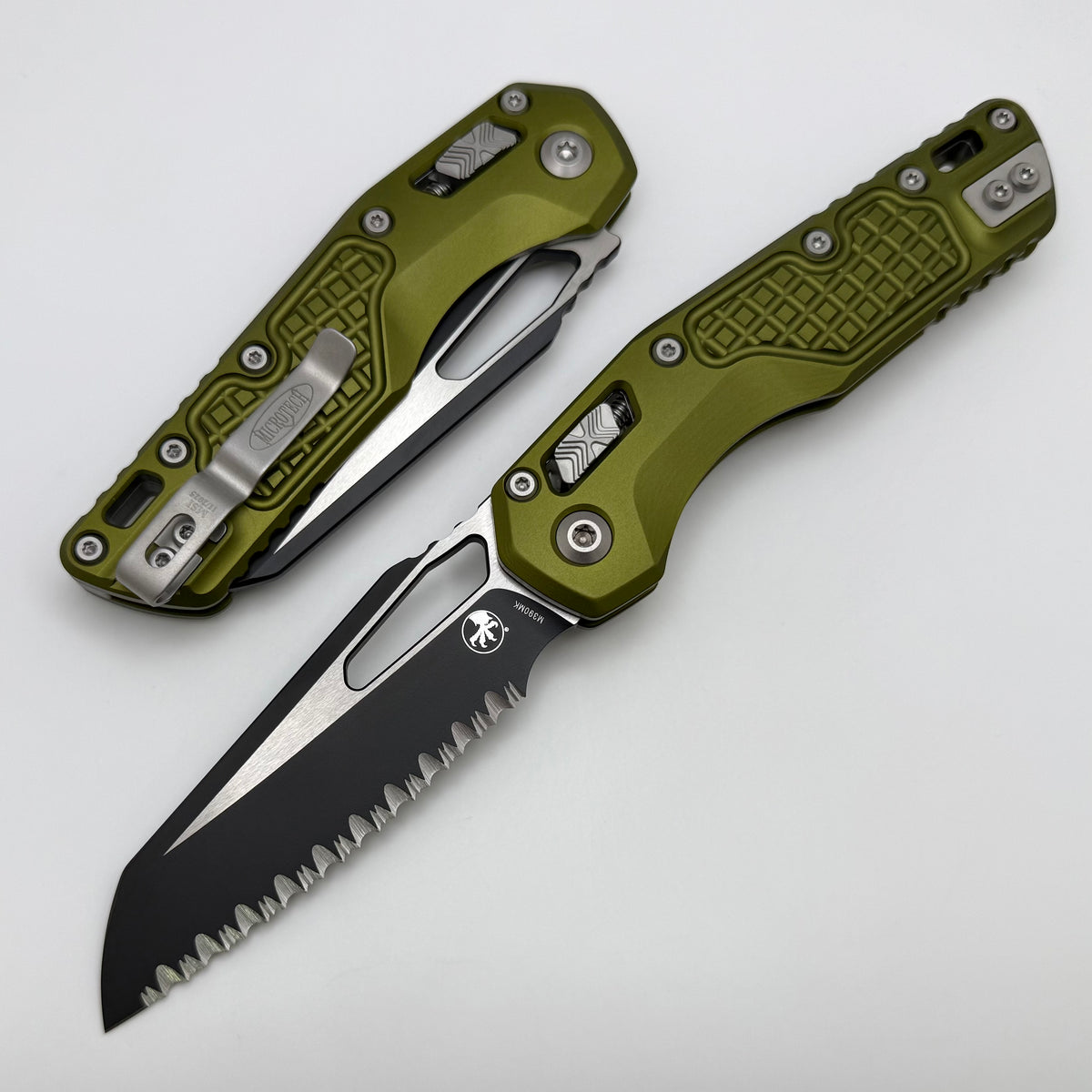 Microtech Knives MSI RAM LOK OD Green Aluminum Frag Handles & Full Ser
