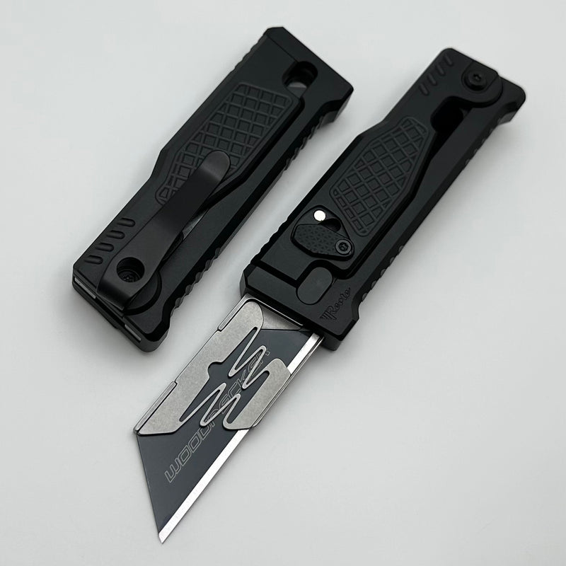 Reate EXO-U Utility Diamond Pattern Black Aluminum Handle Reate EXO-U Utility Diamond Pattern Black Aluminum Handle