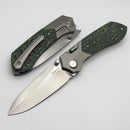 Remette RT Meteor Titanium Handles w/ Green Carbon Fiber Inlays & M390 RTPT-C
