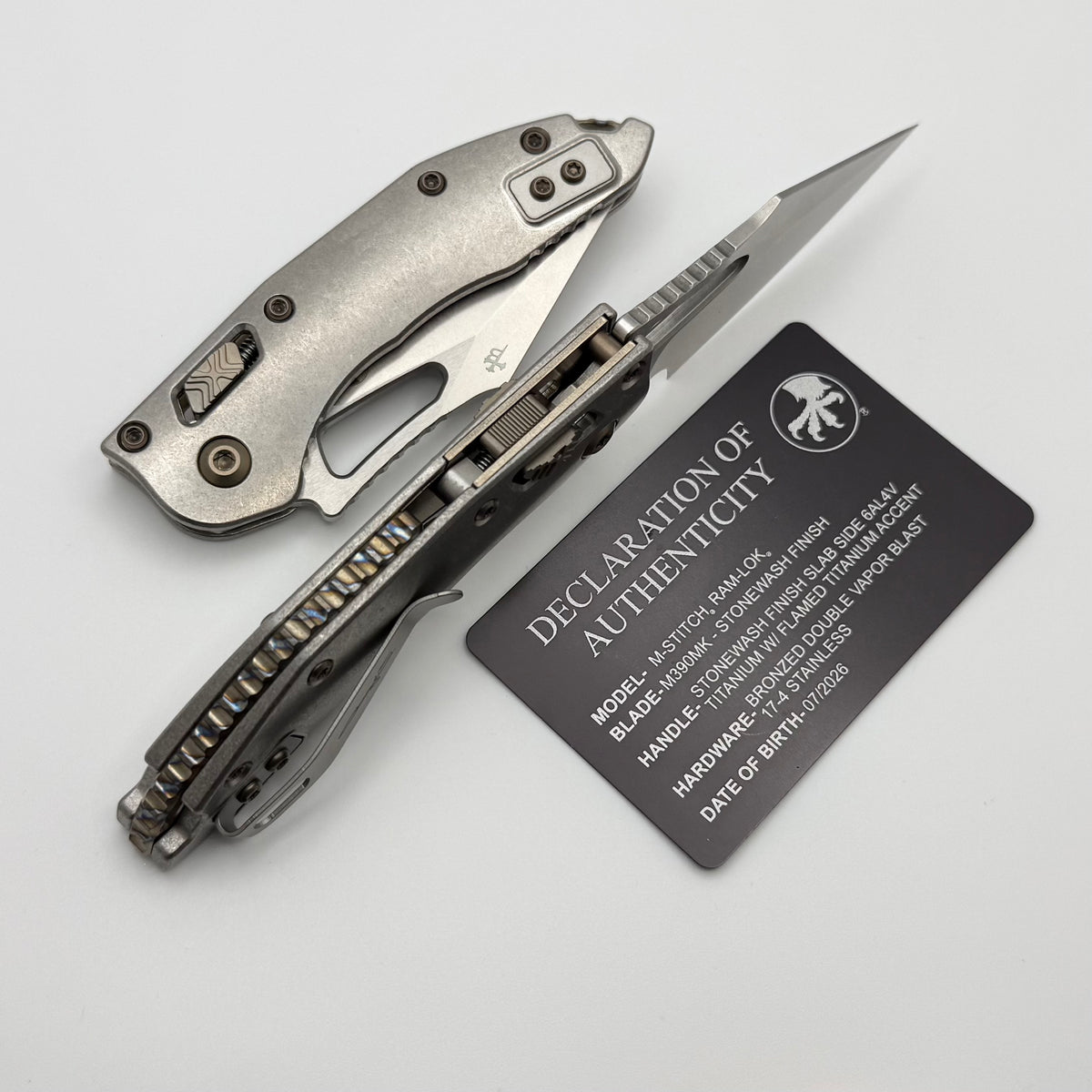 Marfione Select Manual M-Stitch RAM LOK Slab Side Titanium Handles w/