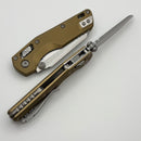 Microtech MSI RAM LOK Mini Tan Fluted Aluminum Handles w/ Stonewash M390MK 210M-10FLTA