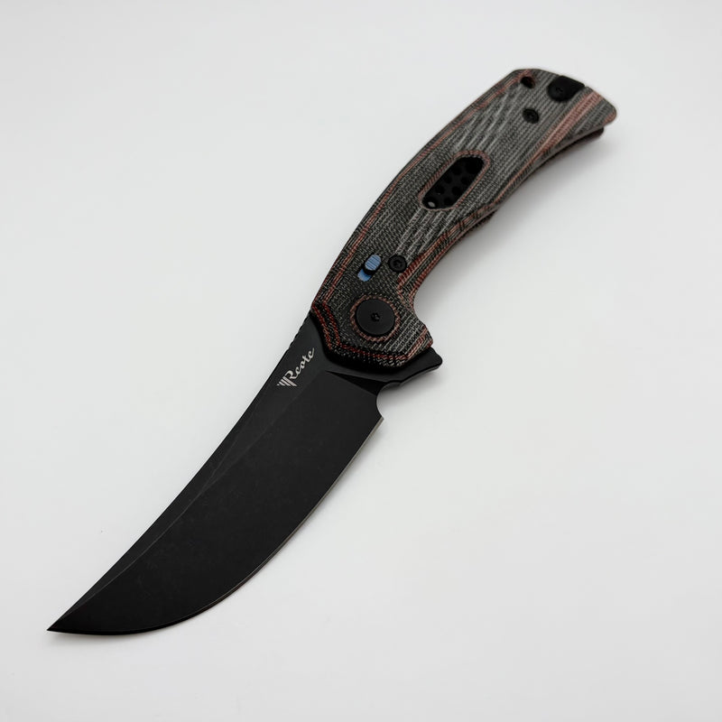 Reate Knives PL-7 Red/Black Micarta Handles & PVD Nitro-V