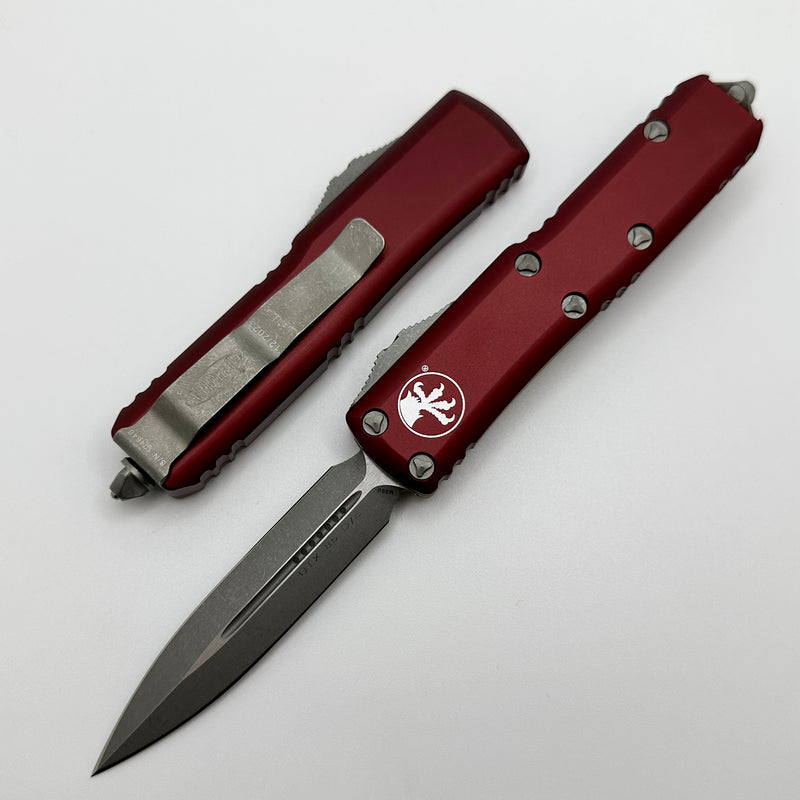 Microtech UTX-85 Double Edge Apocalyptic Standard & Merlot 232-10APMR