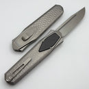 Remette RT Swordfish Titanium Handle w/ Carbon Fiber Inlay & Clip Point M390 Manual OTF ZL101B1