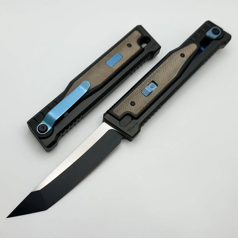 Reate EXO Exoskeleton Design V2 Twill Green Micarta & Two Tone Black P