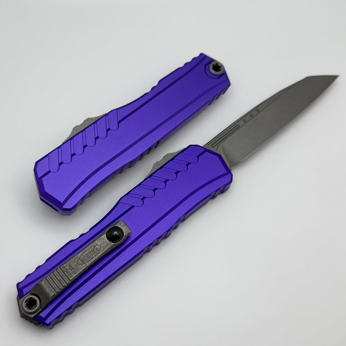 Microtech Cypher II S/E Apocalyptic Standard & Purple Handle 1241-10AP