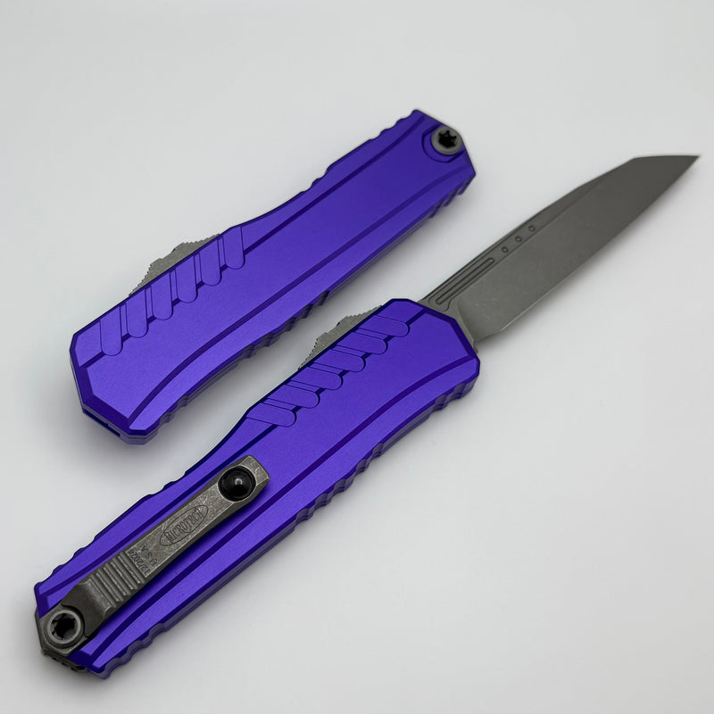 Microtech Cypher II S/E Apocalyptic Standard & Purple Handle 1241-10APPU