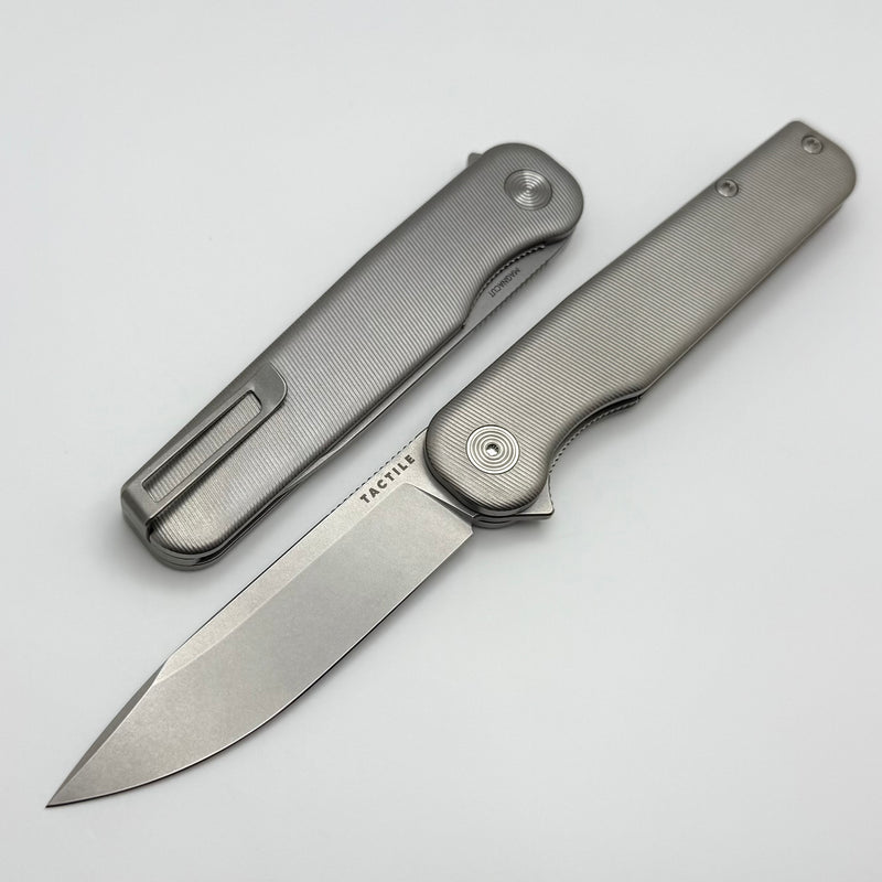 Tactile Knife Rockwall Flipper V2 w/ Stonewash Handles & Stonewash MagnaCut