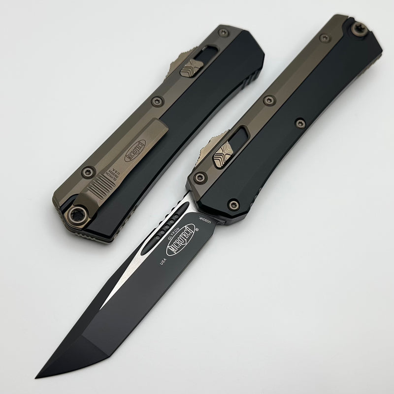 Microtech Glykon Black Tanto w/ Bronze Accents 185-1BK-Z2