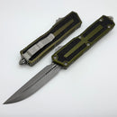 Microtech Scarab 2 Gen 3 OD Green Handles w/ D/E-S Apocalyptic M390MK 1180-10APOD