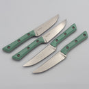 Microtech Steak 4 Piece Set Caribbean Blue G-10 Handle w/ Stonewash M390MK 3600-10SETCA