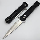 Pro-Tech Large Don w/ Black Handle & Mother of Pearl Button w/ Satin Blade 1921-MOP