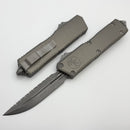Microtech Scarab 2 Gen 3 Executive w/ Natural Clear Handle & Full Serrated D/E-S Apocalyptic M390MK 1181-12APNC