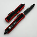 Microtech Daytona Red Standard w/ Grip Inlays & Black Single Edge Signature Series 124-1RDS
