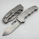 Demko Knives MG AD20 w/ Textured Titanium Handles & MagnaCut Clip Point One Per Household