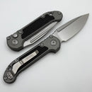 Microtech Knives LUDT Gen III Stonewash Drop Point w/ Natural Clear Handle 1135-10NC