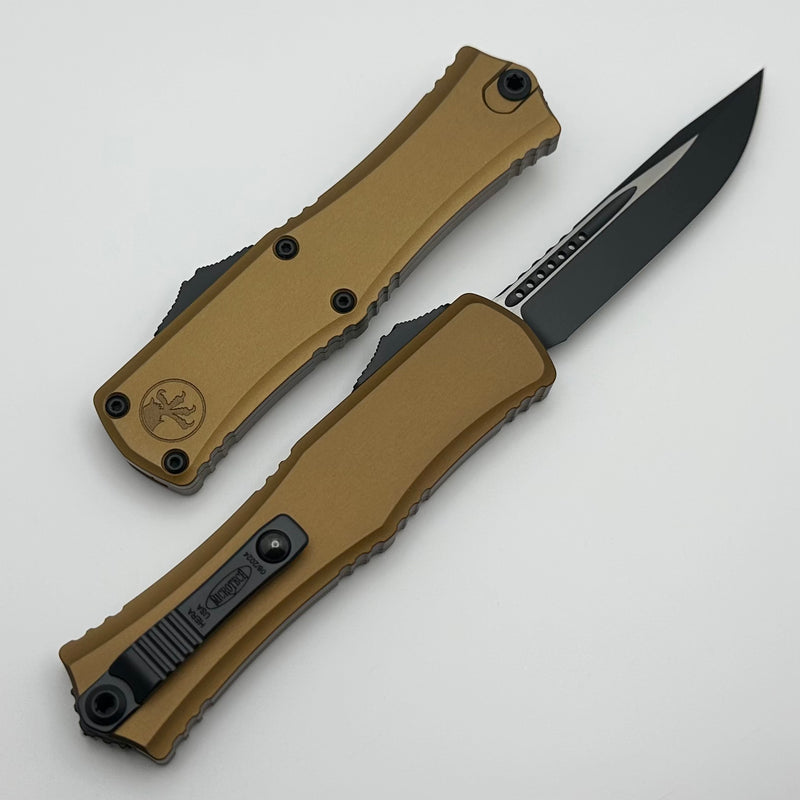 Microtech Knives Mini Hera Black S/E M390MK w/ Tan Handle 1703M-1TA