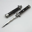 Frank B Italian Stiletto 9" w/ Kriss Single Edge Blade & Horn Handles