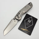 Microtech Marfione Select MSI RAM LOK Mini Slab Side Titanium Handles w/ Double Vapor Accents & Purple Accents & Stonewash M390MK 210M-10MS4