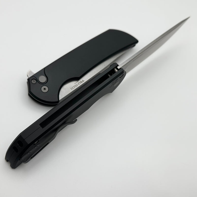 Pro-Tech Mordax Black Handle & Stonewash MagnaCut MX101