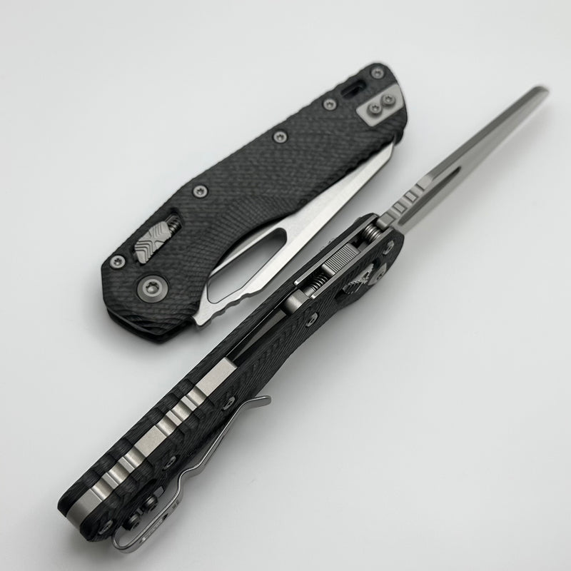 Microtech Knives MSI RAM LOK Fluted Carbon Fiber & Satin M390MK Signature Series 210-4FLCFS