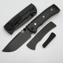 Chaves Knives Redencion 229 Gray PVD w/ Titanium Integral Handle w/ Magnetic Ti Inlays & Drop Point M390