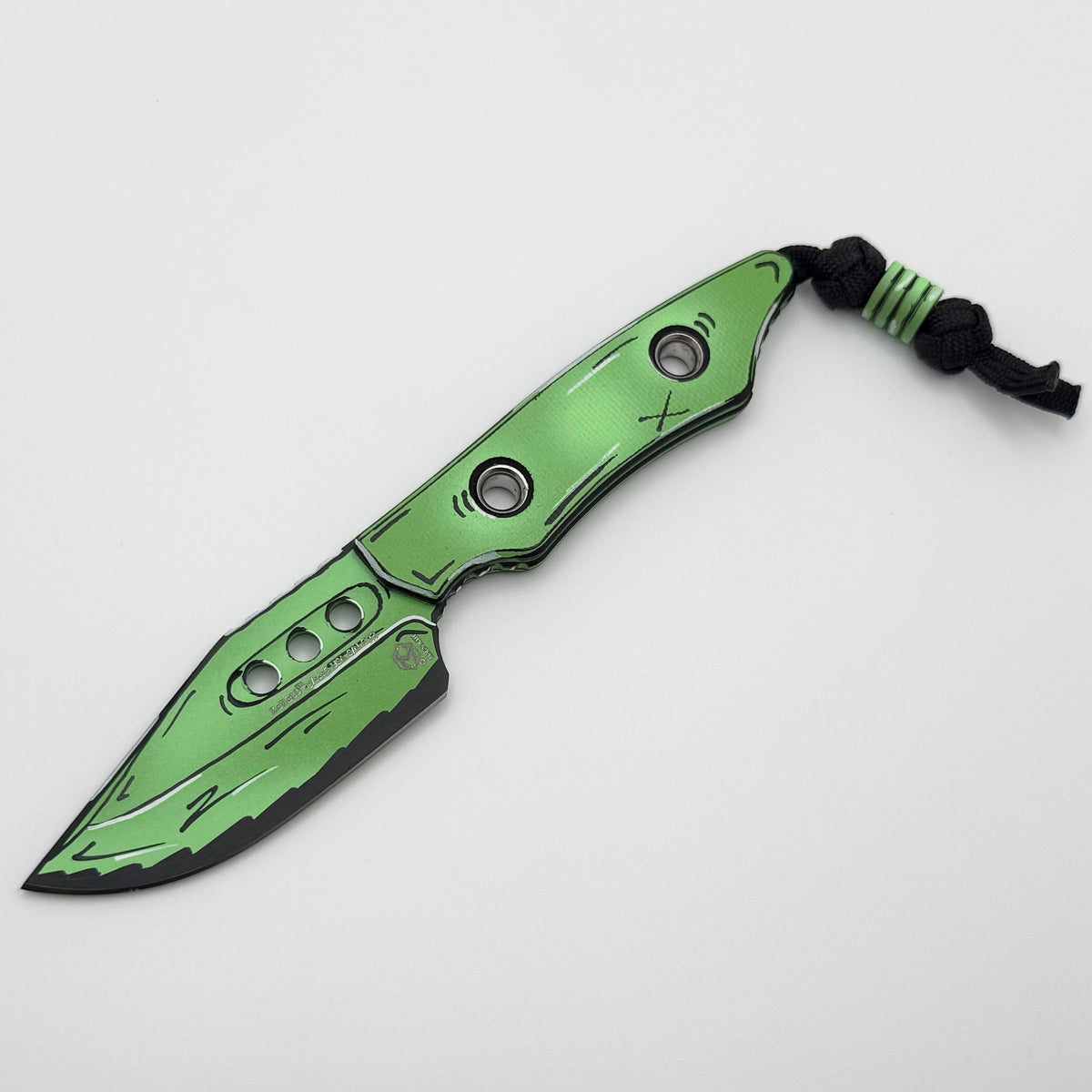 Heretic Kobold Toxic Green Cel Shade Bowie MagnaCut Fixed Blade H065-C