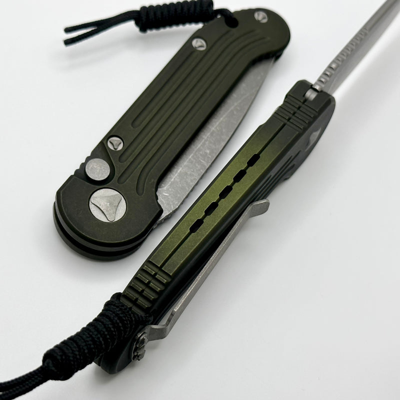 Microtech L.U.D.T Weathered OD Green & Apocalyptic 135-10APWOD